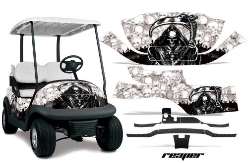 Club car precedent golf cart graphic kit wrap parts amr racing decals reaper wht