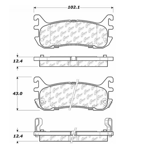 Stoptech 105.06360 disc brake pad fits 94-05 escort miata protege tracer