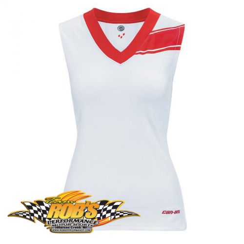 New can-am spyder ladies stripe tank top white large 4532840901 clearance