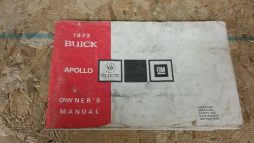 1973 buick apollo  owners manual