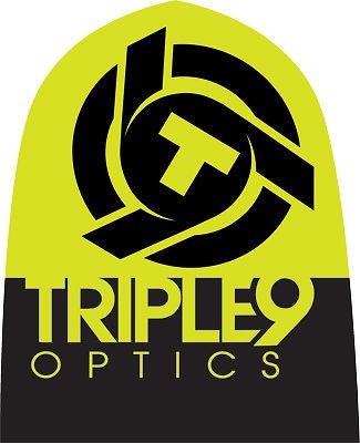 Triple 9 optics logo mens beanie hat black/hi-vis os