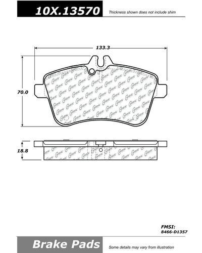 Centric 104.13570 brake pad or shoe, front