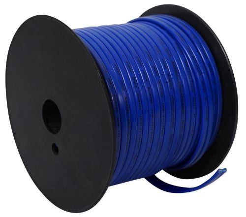 New rockville r14g100ms-bl 100 foot spool blue marine/boat 14 awg speaker wire