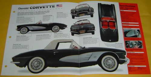 1961 chevrolet corvette 283 ci 315 hp ramjet mechanical fi info/specs/photo 15x9