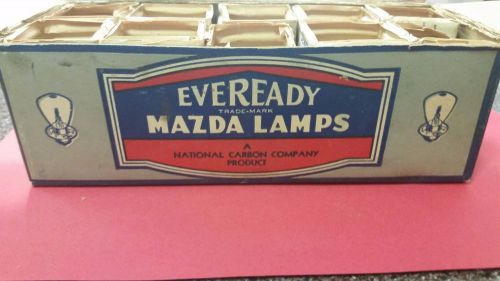 Vintage light bulbs, ge eveready, mazda lamps, 10 count, nos