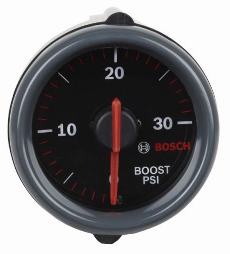 Bosch 2 inch mechanical boost gauge 0 - 30 psi black / aluminum bezel fst7025