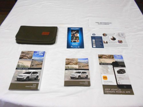 2015 jeep grand cheroke owner manual 6/pc.set &amp;  jeep sporty denim factory case,