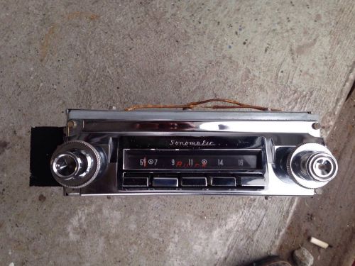 Chromed buick special sonomatic am push button delco radio