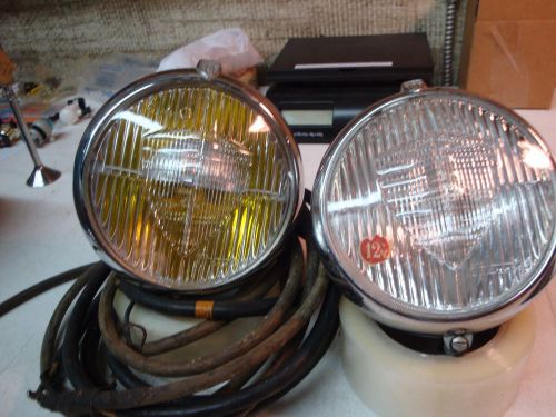 Vintage pair marchal european driving lights (amber-clear) rare