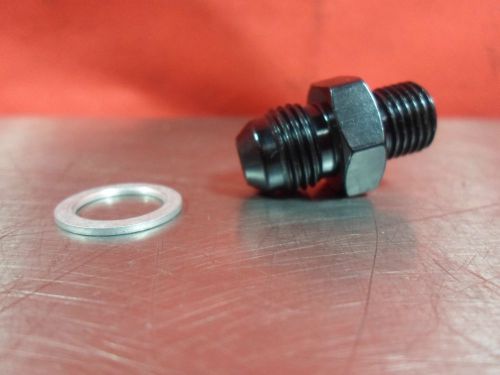 Fragola 491954 black aluminum #6an x 12mm x 1.25 male adapter solex