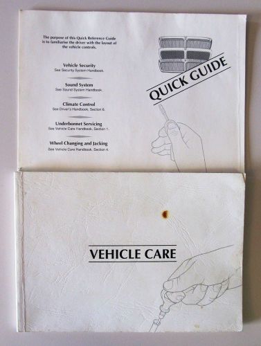 1994 1995 95 1996 96 1997 97 jaguar xj xj6 xj12 vdp vehicle care owners manual