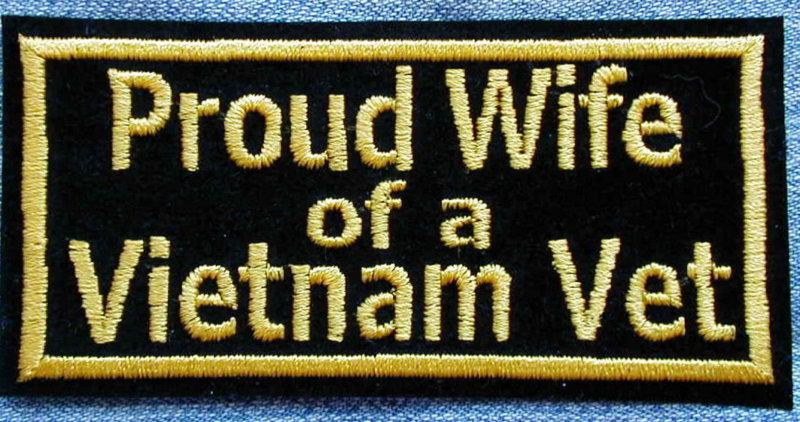 Proud wife of a vietnam vet  biker motorcycle patch by dixiefarmer