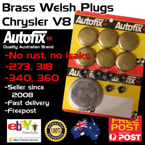 New sb chrysler 273 318 340 360 brass welch welsh freeze core plug set gallery