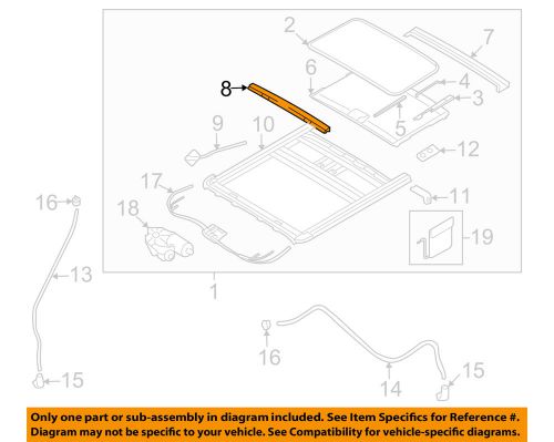 Kia oem 05-10 sportage-sunroof wind deflector 816411f000