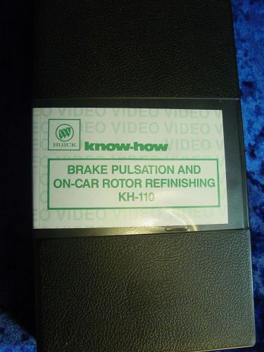 Buick know how tape 8 track tape on brake pulsation &amp; on car rotor refinishing !