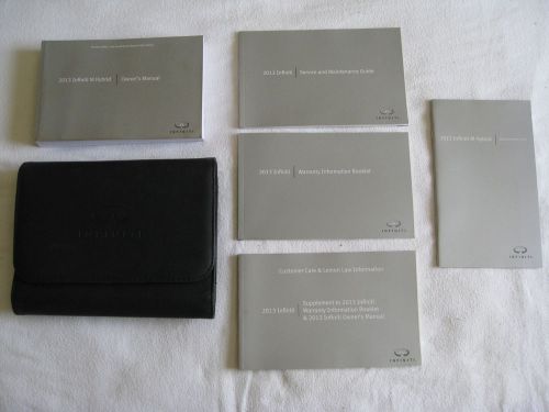 2013 infiniti m m37 m56 hybrid owners manual complete set w/case, quick ref (q)