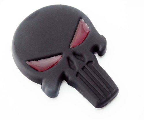 Purchase Steel 3D Black Red Eye Skull Punisher Fuel Tank Badge Fairing ...