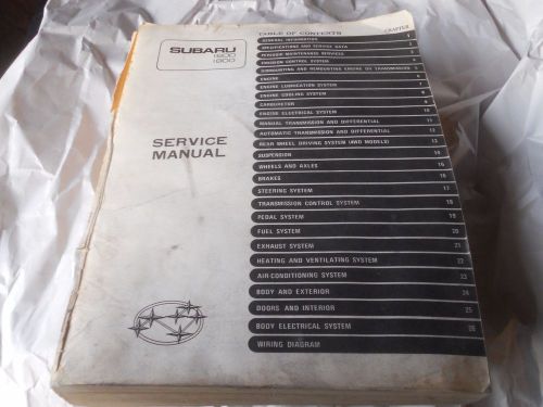 1983 subaru 1600 &amp; 1800 factory service manual