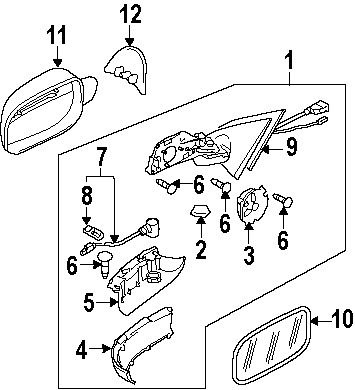 Volkswagen 7l6949102b genuine oem signal lamp