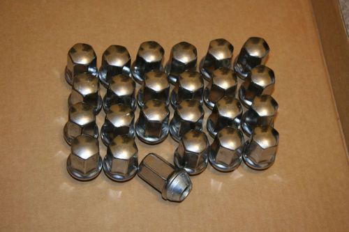 24 factory gm polished lug nuts m14x1.5 chevrolet buick cadillac gmc 9596070