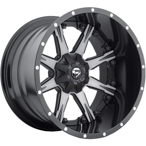 22x10 black machined nuts d252 8x170 -13 rims trail blade mt 37x13.50r22lt tires