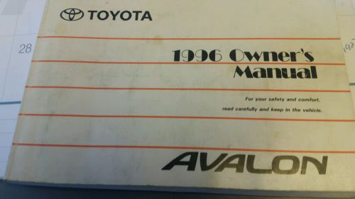 1996 toyota avalon owners manual