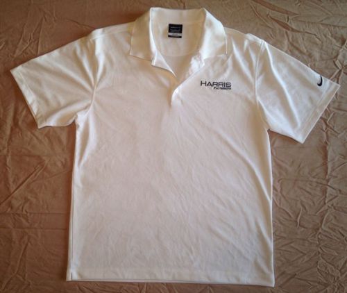 Nike golf m polo shirt white harris flotebote mens dri fit pontoon boat medium