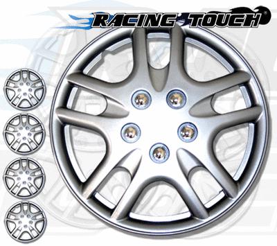 Metallic silver 4pcs set #523 14" inches hubcaps hub cap wheel cover rim skin