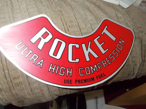 1962 1963 oldsmobile rocket 88 ultra high compression air cleaner top lid decal