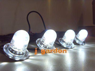 New 4 x 3w led high power super bright strobe white light j43w