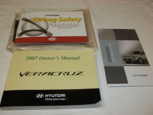 2007 hyundai veracruz owner manual 5/pc.set &amp; clear plastic dealer case free s/h