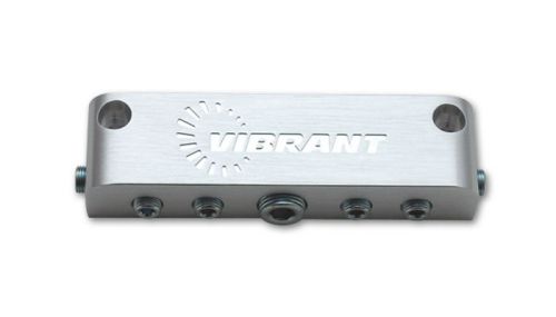 Vibrant 2690 billet aluminum vacuum distribution manifold - silver - 6 outlets