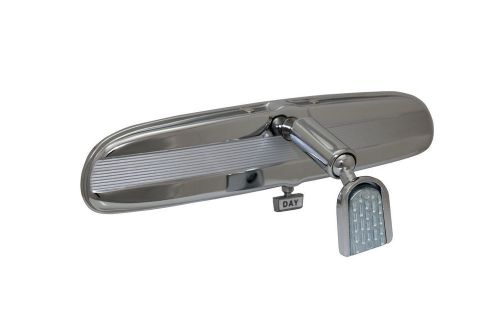 Hot rod chrome plated stainless steel day/nite rear view mirror