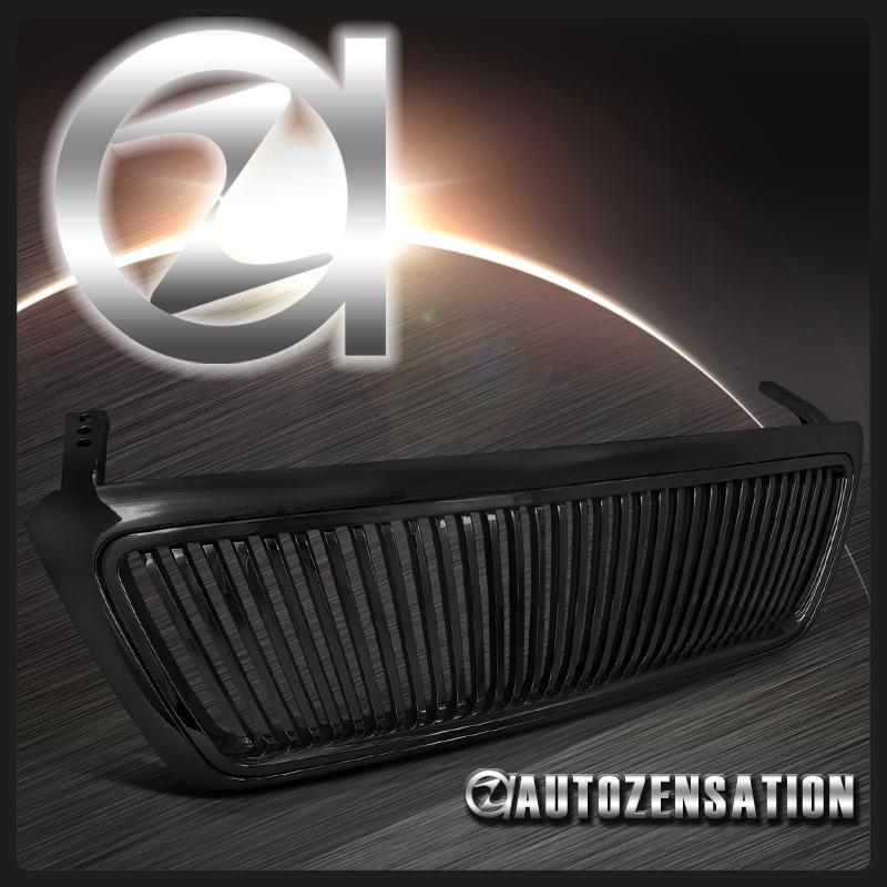 04-08 ford f150 truck black vertical style hood grill grille