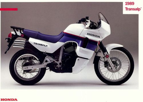 1989 honda xl600v transalp 600 motorcycle spec sheet brochure-xl 600 v-transalp-