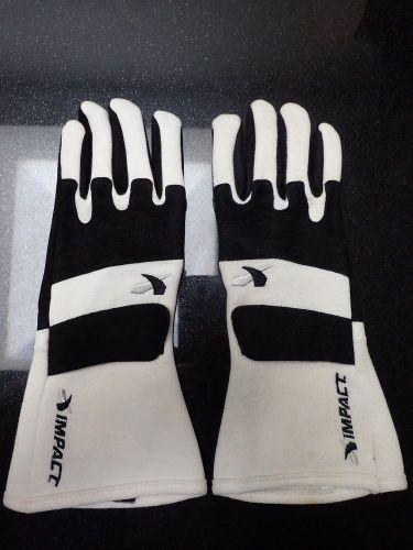 New impact g4 driving gloves medium white sfi 3.3/5 34013409