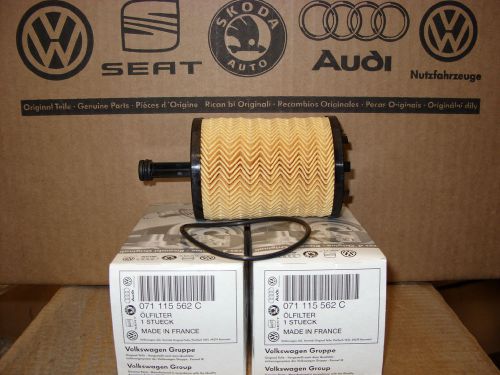 Set of 3 genuine oem vw volkswagen audi oil filter cartridges 071115562c