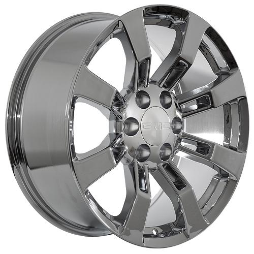 22" inch gmc truck 2010 sierra yukon denali chrome rims wheels fits 2010 denali