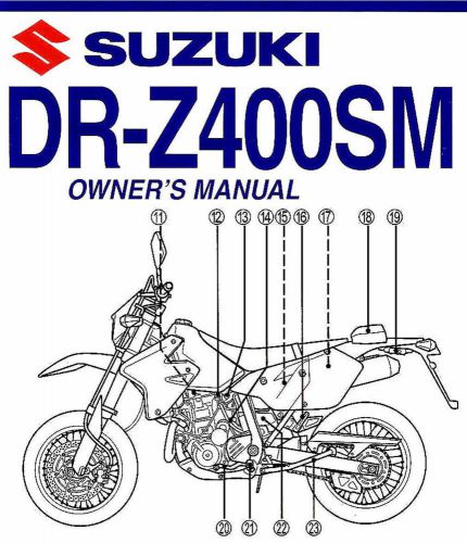 2005 suzuki dr-z400sm motorcycle owners manual -dr z 400 sm-suzuki-drz400