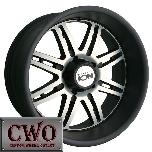 20 black ion style 183 rims 8x180 8 lug chevy gmc 2500hd 2011 2012 2013 cwo