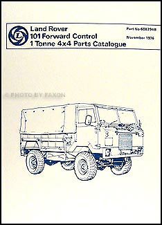 Land rover 101 parts book 1975 1976 1977 1978 spare part catalog catalogue