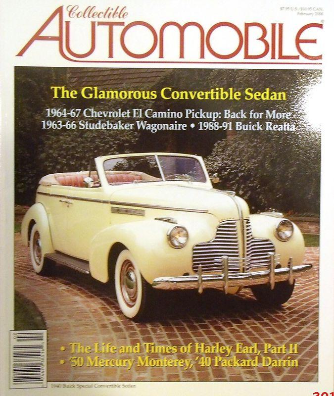 1940 packard darrin 1950 mercry monterey 1964-67 el camino 1988-91 buick reatta