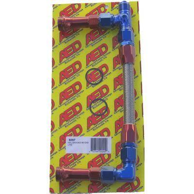 Aed braided fuel line kit 6098