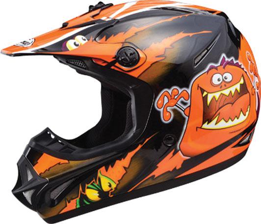 Gmax youth gm46y-1 kritter ii helmet orange black m/medium