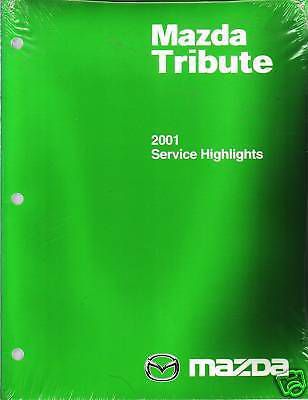 2001 mazda tribute service highlights manual new model information
