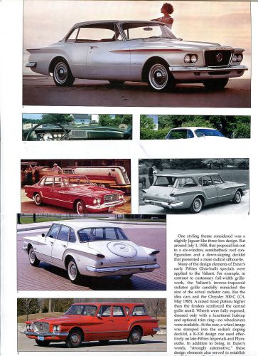 1960 1961 1962 plymouth valiant color 16 pg article signet  lancer  v200