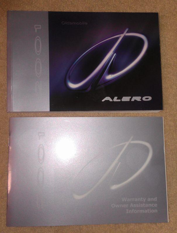 2001 oldsmobile alero owners manual user guide & warranty book - nice