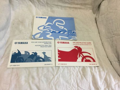 2009 yamaha xt250 owners manual plus 2 practice guides