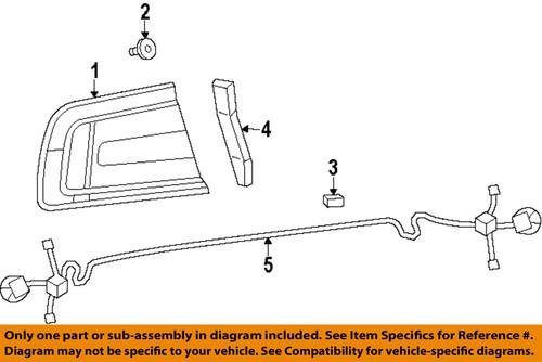 Dodge oem 5182338ac tail lamps-applique