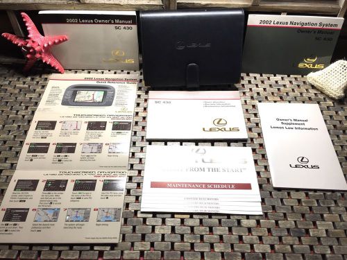 2002 lexus sc430 owners manual + navigation manual ((mint mint oem set))